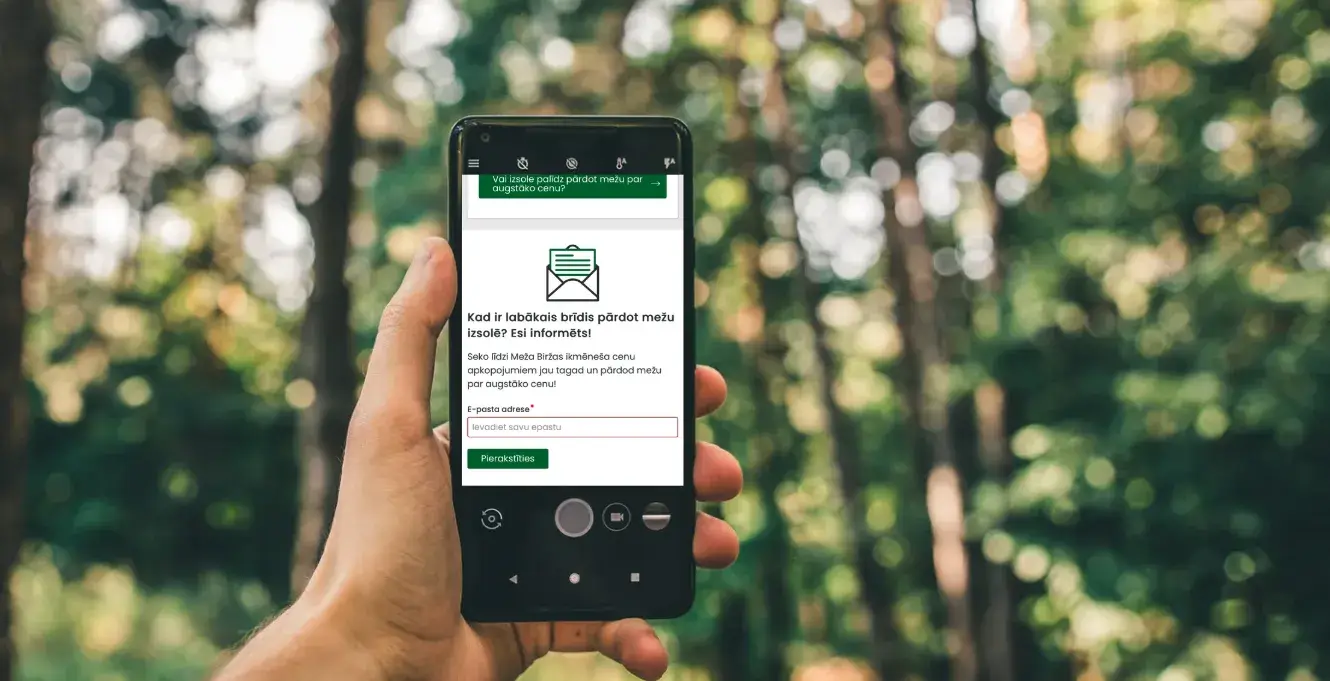Meža BIržas jaunumi e-pastā