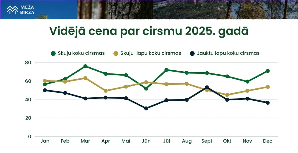 Vidējā cirsmas cena 2025